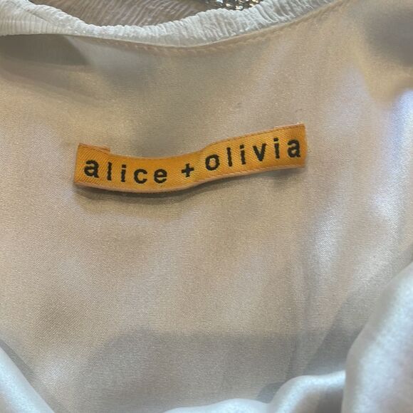 Alice+ Olivia Gisel Beaded Cowl Back MIDI Sequin Dress Size Small - Picture 5 of 6